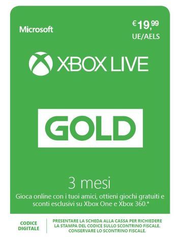 XBOX LIVE GOLD 3 MESI