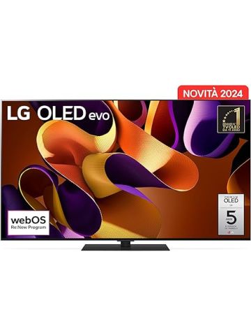 LG OLED evo 65'', Serie G4S 2024, OLED65G46LS, Smart TV 4K, Base da appoggio, Processore α11