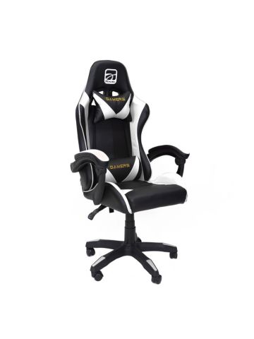 SEDIA DA GAMING KING NERO & BIANCO